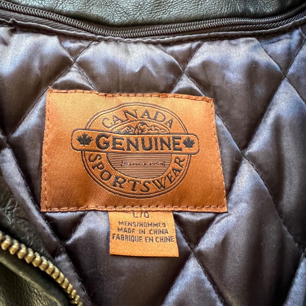 Peterbilt Black Leather Jacket Large - image 3